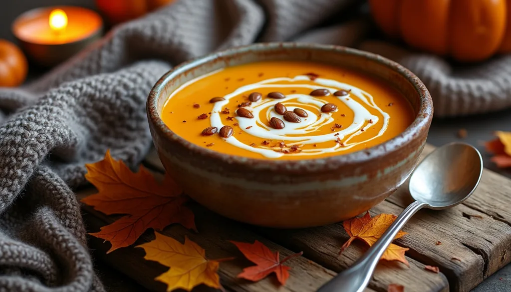 découvrez notre délicieuse recette de soupe de potimarron crémeuse, parfaite pour réchauffer vos soirées d'automne. savourez la douceur de ce légume d'automne, relevée d'épices et de crémeux, pour un plat réconfortant qui ravira vos papilles.