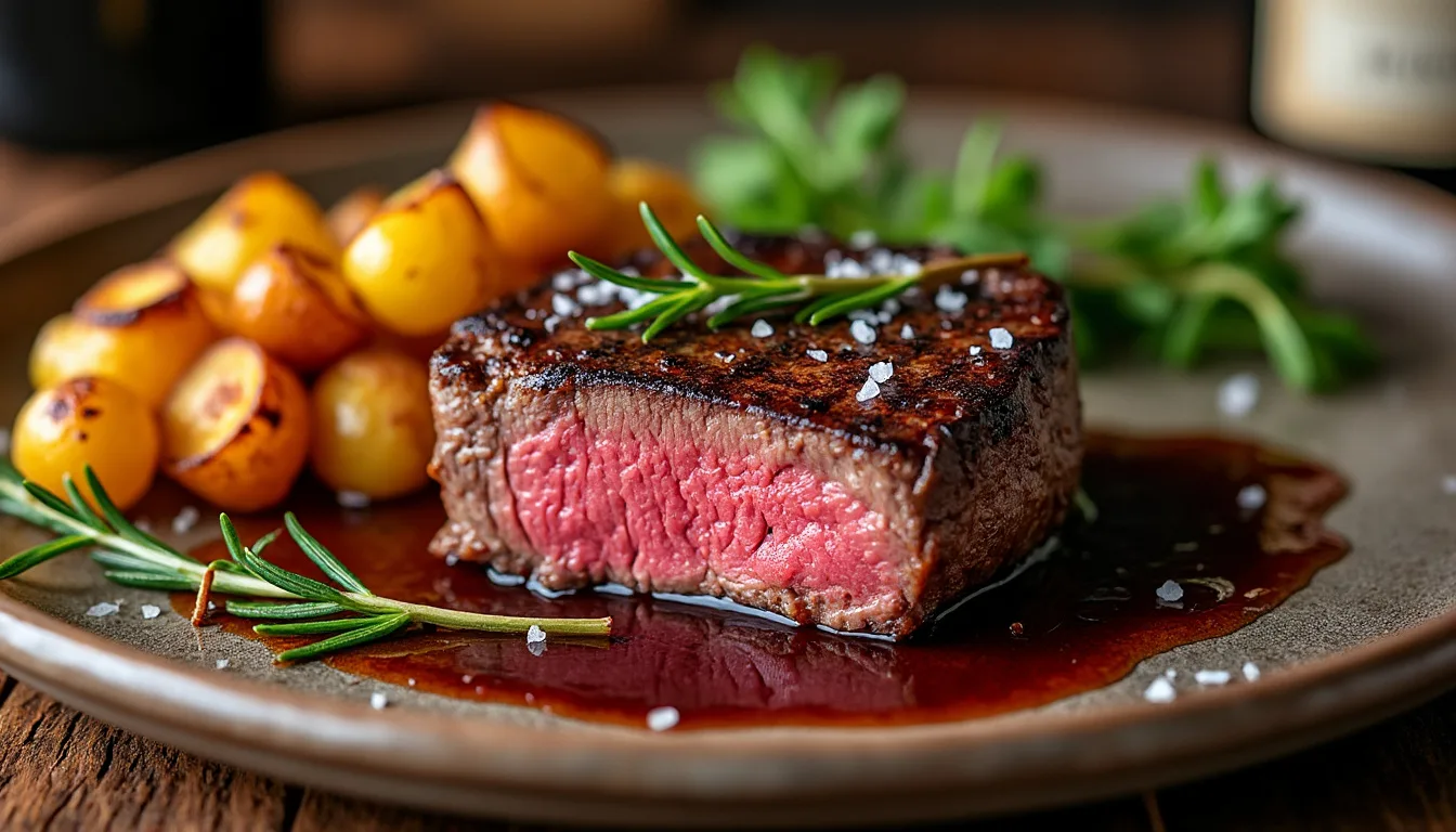 Filet mignon au four et pommes de terre : recette savoureuse et cuisson