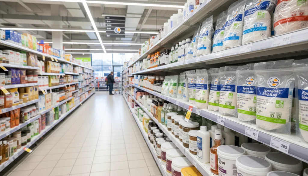 découvrez où trouver facilement le sel d'epsom dans les magasins leclerc grâce à notre guide pratique des rayons.
