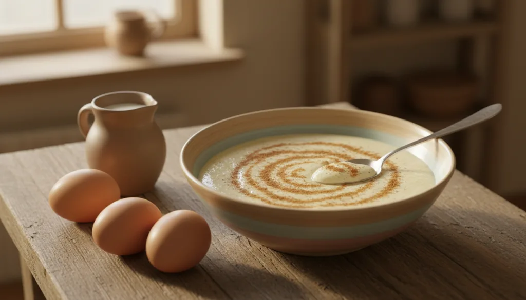 découvrez la recette traditionnelle de semoule au lait et aux œufs, un dessert savoureux et réconfortant transmis par ma grand-mère.