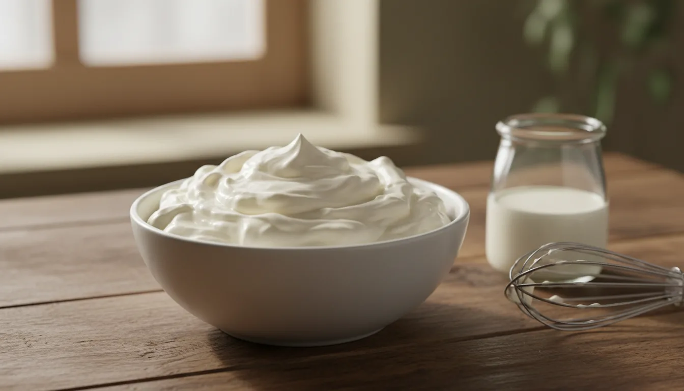 découvrez une recette facile de chantilly sans sucre glace, légère et savoureuse, parfaite pour accompagner tous vos desserts.